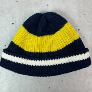 Wool Stripped Beanie Hat One Size